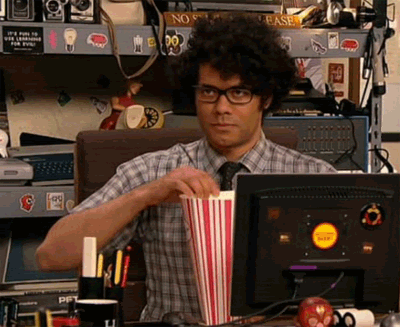 eating popcorn gif