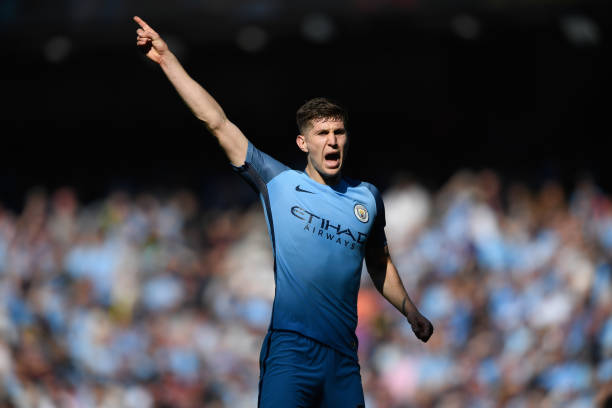 MANCHESTER, ENGLAND - APRIL 08: Manchester City player John Stones in action during the Premier League match between Manchester City and Hull City at Etihad Stadium on April 8, 2017 in Manchester, England. (Photo by Stu Forster/Getty Images)