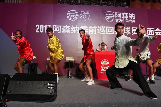 Arsenal Pre Season Tour kung fu