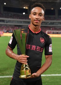 SHANGHAI, CHINA - JULY 19: of Arsenal during a pre season friendly between Bayern Munich and Arsenal at Shanghai Stadium on July 19, 2017 in Shanghai, . (Photo by Stuart MacFarlane/Arsenal FC via Getty Images)