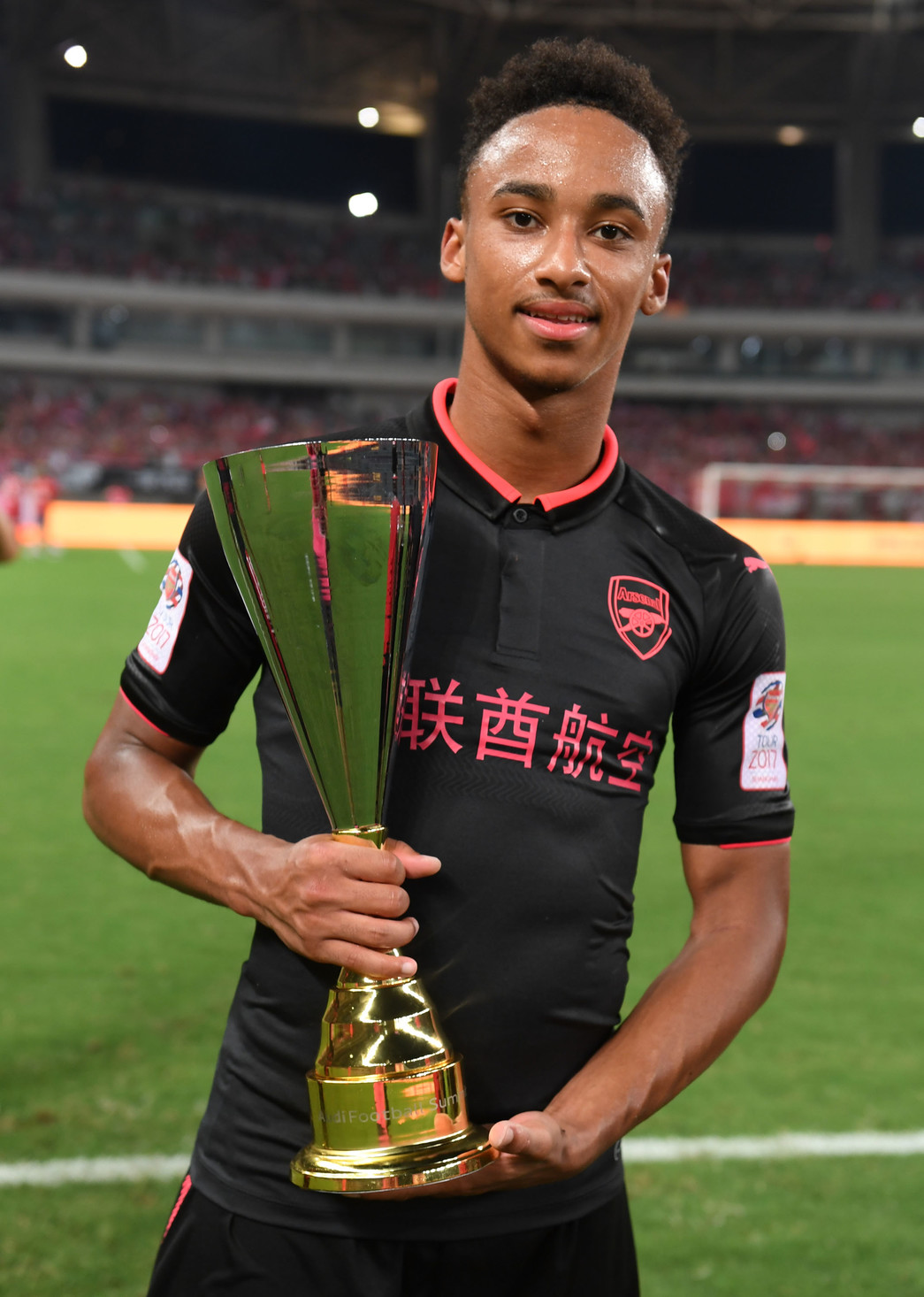 SHANGHAI, CHINA - JULY 19: of Arsenal during a pre season friendly between Bayern Munich and Arsenal at Shanghai Stadium on July 19, 2017 in Shangh...