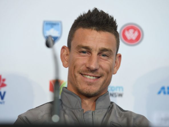 SYDNEY, AUSTRALIA - JULY 11: Arsenal defender Laurent Koscielny attends a press conference at the Museum Of Contemporary Arts on July 11, 2017 in Sydney, New South Wales. (Photo by Stuart MacFarlane/Arsenal FC via Getty Images) 