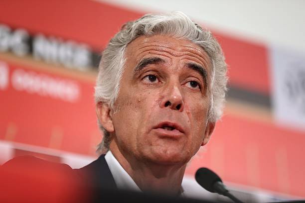Nices football club French president Jean Pierre Rivere