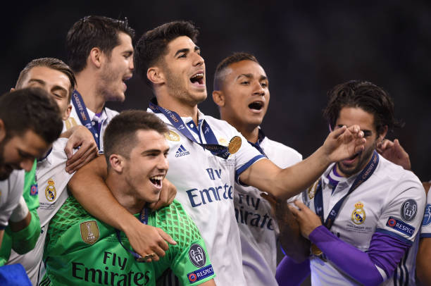Real Madrid celebrate Getty Images