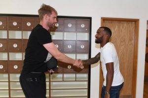 alexandre lacazette meeting BFG Arsenal FC via Getty Images