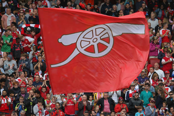 arsenal fans banner cannon