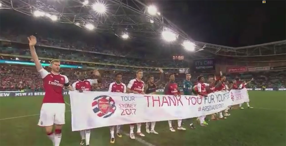 arsenal say thank you