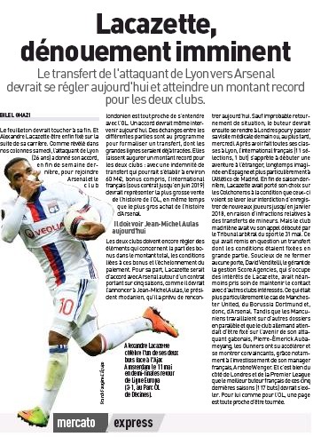 lacazette lequipe