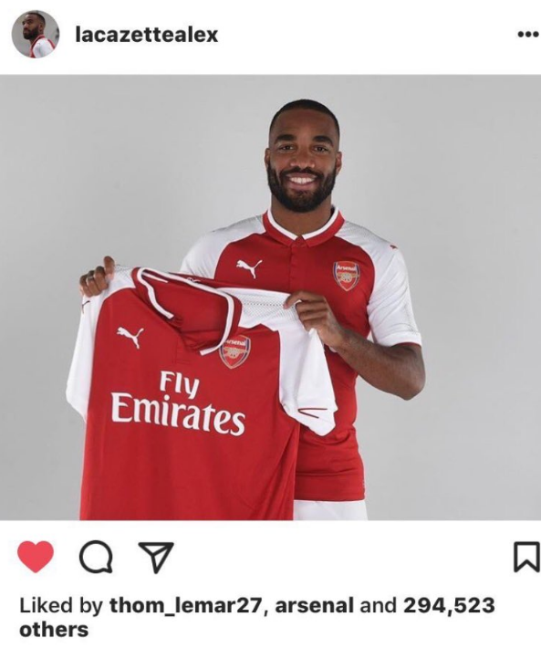 Lemar left out of Monaco kit picture, likes Lacazette's Arsenal post on Instagram 2 lemar like lacazette