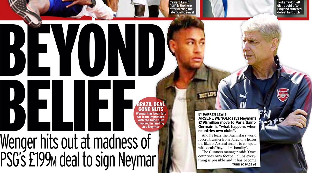 Wenger, Alexis and Arsenal ladies dominate press coverage 3 170804 mirror back page wenger story