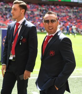 LONDON, ENGLAND - AUGUST 06: Santi Cazorla of Arsenal before the FA Community Shield match between Chelsea and Arsenal at Wembley Stadium on August 6, 2017 in London, England. (Photo by Stuart MacFarlane/Arsenal FC via Getty Images)