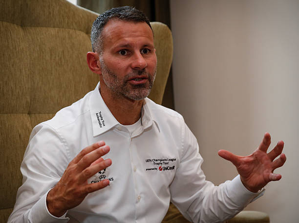ZAGREB, CROATIA - OCTOBER 21: Ryan Giggs gives an interview during the UEFA Champions League Trophy Tour - by UniCredit at Hotel Esplanada on Octob...