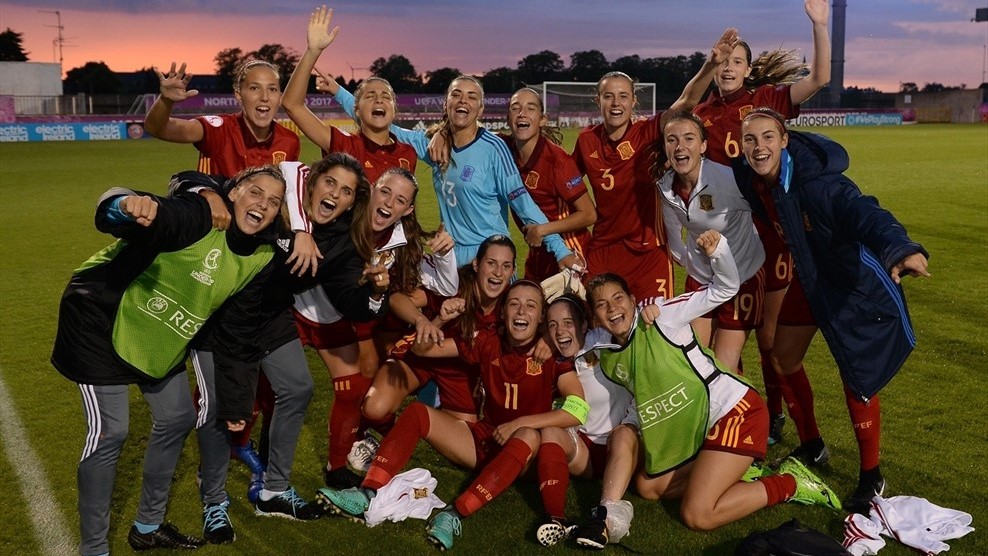 Spain were the last team to secure their place in the semi finals ©Sportsfile