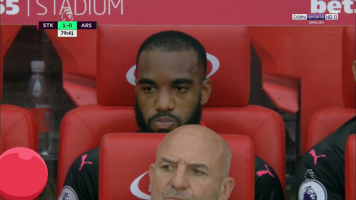 lacazette bench stoke