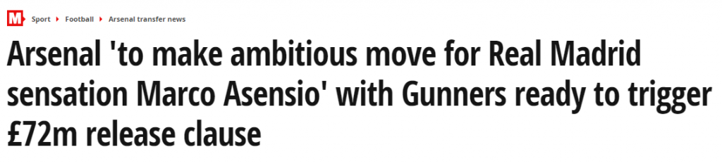 mirror asensio headline
