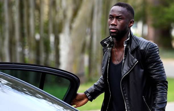 France's defender Bacary Sagna arrives at the French national football team training base in Clairefontaine near Paris, on March 20, 2017, as part ...