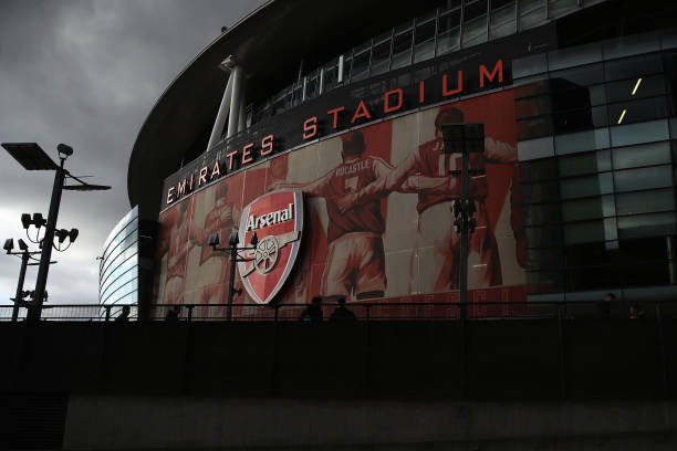 LONDON, ENGLAND - APRIL 26: A general view outside the stadium prior to the Premier League match between Arsenal and Leicester City at the Emirates...
