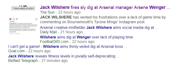 wilshere headlines