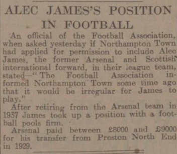 arsenal buy alex james