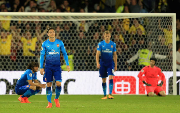 arsenal watcford ozil cech holding elneny