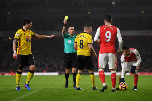 arsenal watford lucas cleverly andre marriner