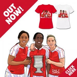 arsenal womens tshirt ad