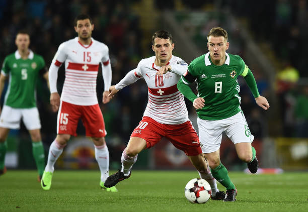 granit xhaka switzerland v northern ireland