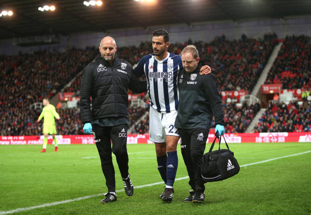 Early team news as West Brom suffer huge injury blow and Arsenal without 3 2 chadli
