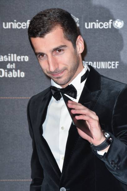 MANCHESTER, ENGLAND - NOVEMBER 15: Henrikh Mkhitaryan attends the United for Unicef Gala Dinner at Old Trafford on November 15, 2017 in Manchester,...