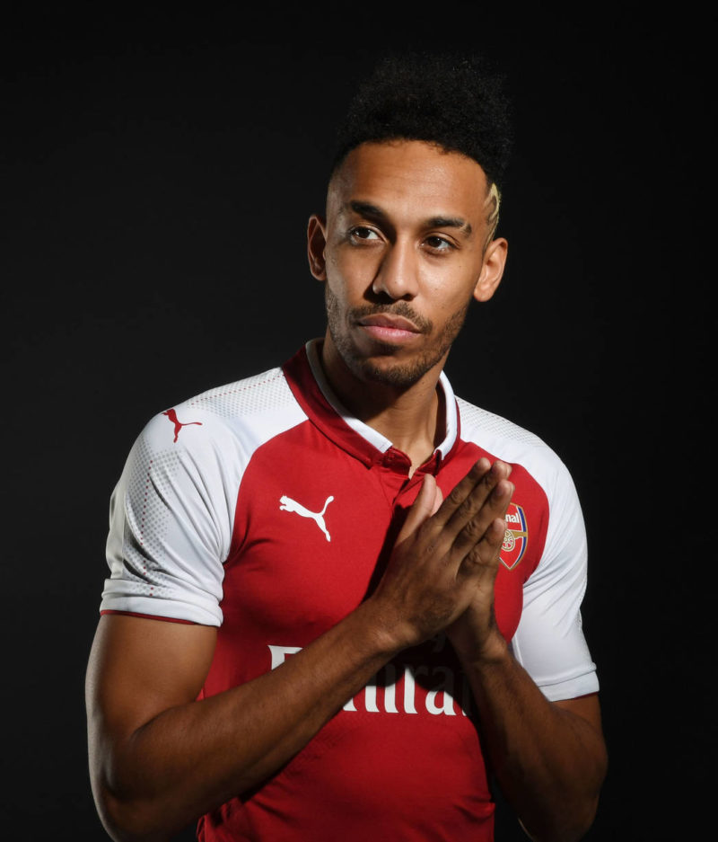 Top 10 Arsenal strikers under Arsene Wenger 7 ST ALBANS, ENGLAND - JANUARY 31: Arsenal unveil new signing Pierre-Emerick Aubameyang at London Colney on January 31, 2018 in St Albans, England. (Photo by Stuart MacFarlane/Arsenal FC via Getty Images)