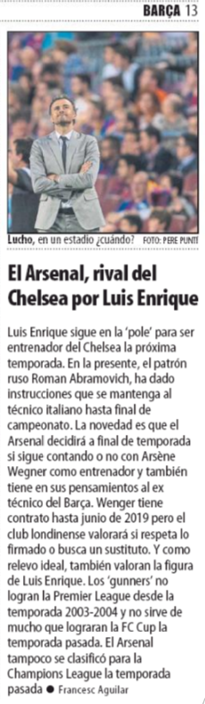 Raul Sanllehi gives Arsenal manager chase advantage over Chelsea 2 mundo deportivo enrique