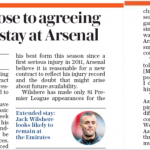 wilshere new deal daily telegraph 9 feb 2018