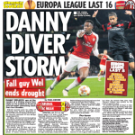 16 march 2018 Daily star danny welbeck dive