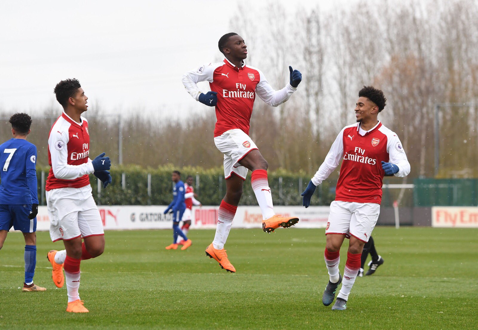 Eddie Nketiah, Reiss Nelson and Tyreece John-Jules (Photo by David Price)