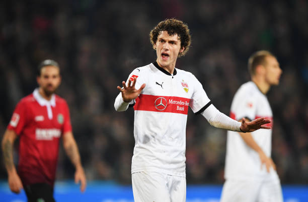 More than €30m: Director of football prices Sven Mislintat target 2 HANOVER, GERMANY - NOVEMBER 24: Benjamin Pavard of VfB Stuttgart during the Bundesliga match between Hannover 96 and VfB Stuttgart at HDI-Arena on November 24, 2017 in Hanover, Germany. (Photo by Stuart Franklin/Bongarts/Getty Images)
