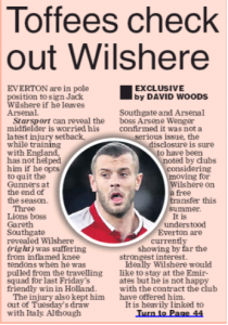 Jack Wilshere concerned injury could harm move 2 daily star 29 march 2018 everton wilshere