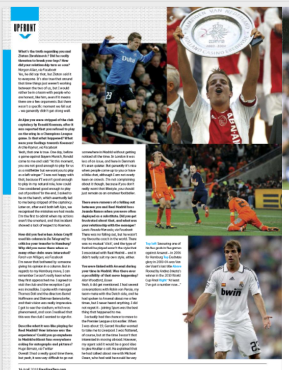 Van der Vaart: I spoke to Van Persie about signing for Arsenal 2 four four two 2018