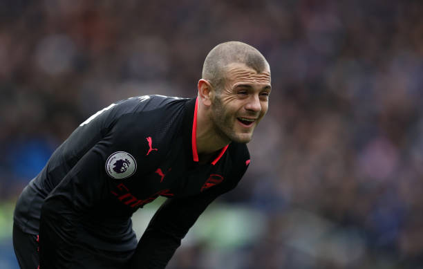 BRIGHTON, ENGLAND - MARCH 04: Jack Wilshere of Arsenal during the Premier League match between Brighton and Hove Albion and Arsenal at Amex Stadium on March 4, 2018 in Brighton, England. (Photo by Catherine Ivill/Getty Images)