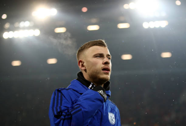 MAINZ, GERMANY - MARCH 09: Max Meyer of Schalke is seen prior to the Bundesliga match between 1. FSV Mainz 05 and FC Schalke 04 at Opel Arena on March 9, 2018 in Mainz, Germany. (Photo by Alex Grimm/Bongarts/Getty Images)