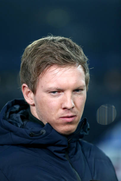 30-year-old Hoffenheim boss becomes latest to be linked with Arsenal 2 GELSENKIRCHEN, GERMANY - FEBRUARY 17: Head coach Julian Nagelsmann of Hoffenheim looks on prior to the Bundesliga match between FC Schalke 04 and TSG 1899 Hoffenheim at Veltins-Arena on February 17, 2018 in Gelsenkirchen, Germany. (Photo by Christof Koepsel/Bongarts/Getty Images)