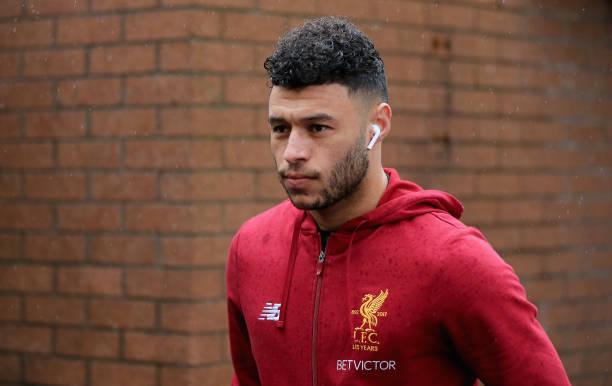BURNLEY, ENGLAND - JANUARY 01: Alex Oxlade-Chamberlain of Liverpool arrives at the stadium prior to the Premier League match between Burnley and Li...