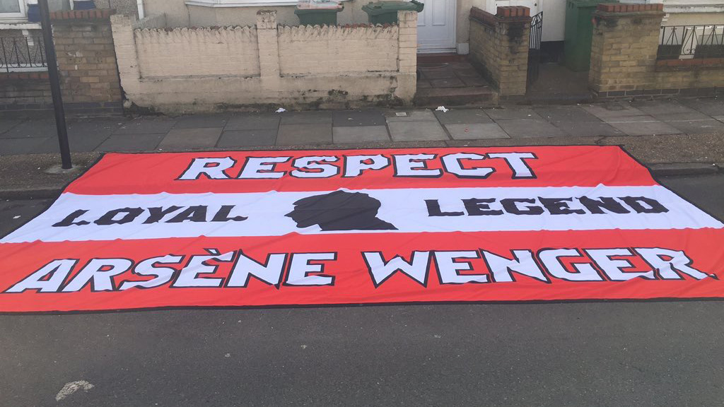 Arsenal fans to unveil new Wenger banner against Milan 2 wenger banner