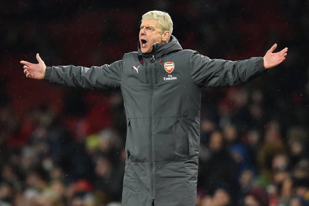 Arsene Wenger nails another prediction 4 LONDON, ENGLAND - MARCH 01: Arsene Wenger of Arsenal looks on during the Premier League match between Arsenal and Manchester City at Emirates Stadium on March 1, 2018 in London, England. (Photo by Shaun Botterill/Getty Images)