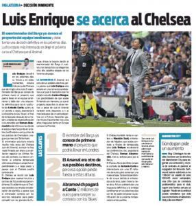 Massive twist as Luis Enrique finally makes decision between Arsenal and Chelsea 2 27 april 2018 sport enrique