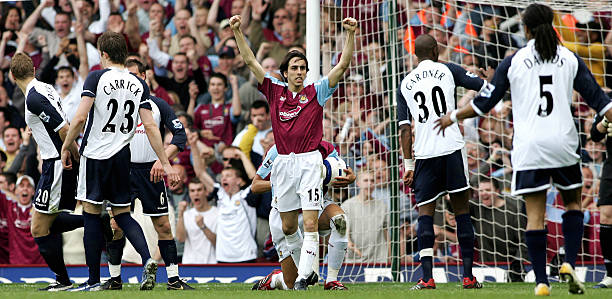 Arsenal, Tottenham and a lasagne: What really happened and who called the police? 3 LONDON, UNITED KINGDOM: West Ham goal scorer Yossi Benayoun celebrates, surrounded by Tottenham players, during their Premiership football match against Tottenham, at home to West Ham, 07 May 2006. The match ended 2-1 to West Ham. AFP PHOTO/CARL DE SOUZA.