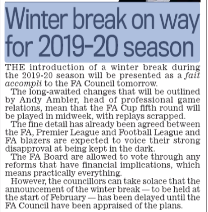 Winter break agreed, Alexis Sanchez axed v Tottenham & Manchester City transfer ban 2 image 2 1