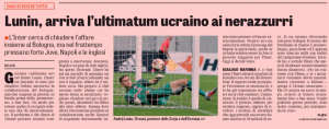 Ultimatum issued after ‘strong’ move by Arsenal for €6m goalkeeper 2 la gazetta dello sport 12 april 2018 lunin
