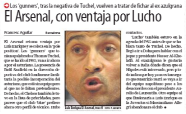 mundo deportivo 12 april 2018 lusi enrique to arsenal