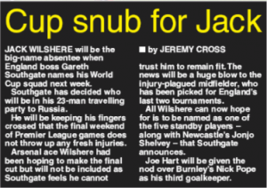 Daily Star get it wrong about Wilshere 3 10 may 2018 daily star jack wilshere