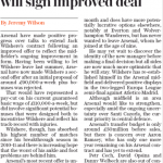 8 may 2018 daily telegraph wilshere stay